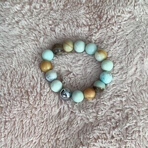 Semi precious Amazonite 12mm Bracelet